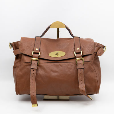Oversized Alexa Brown Leather