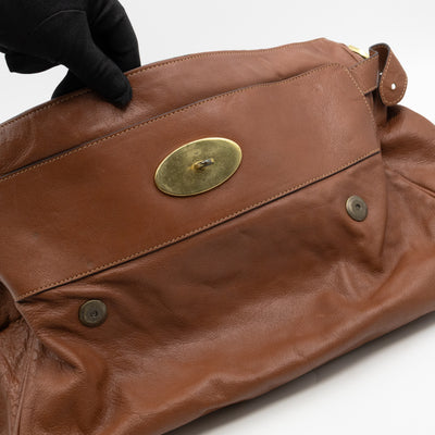 Oversized Alexa Brown Leather