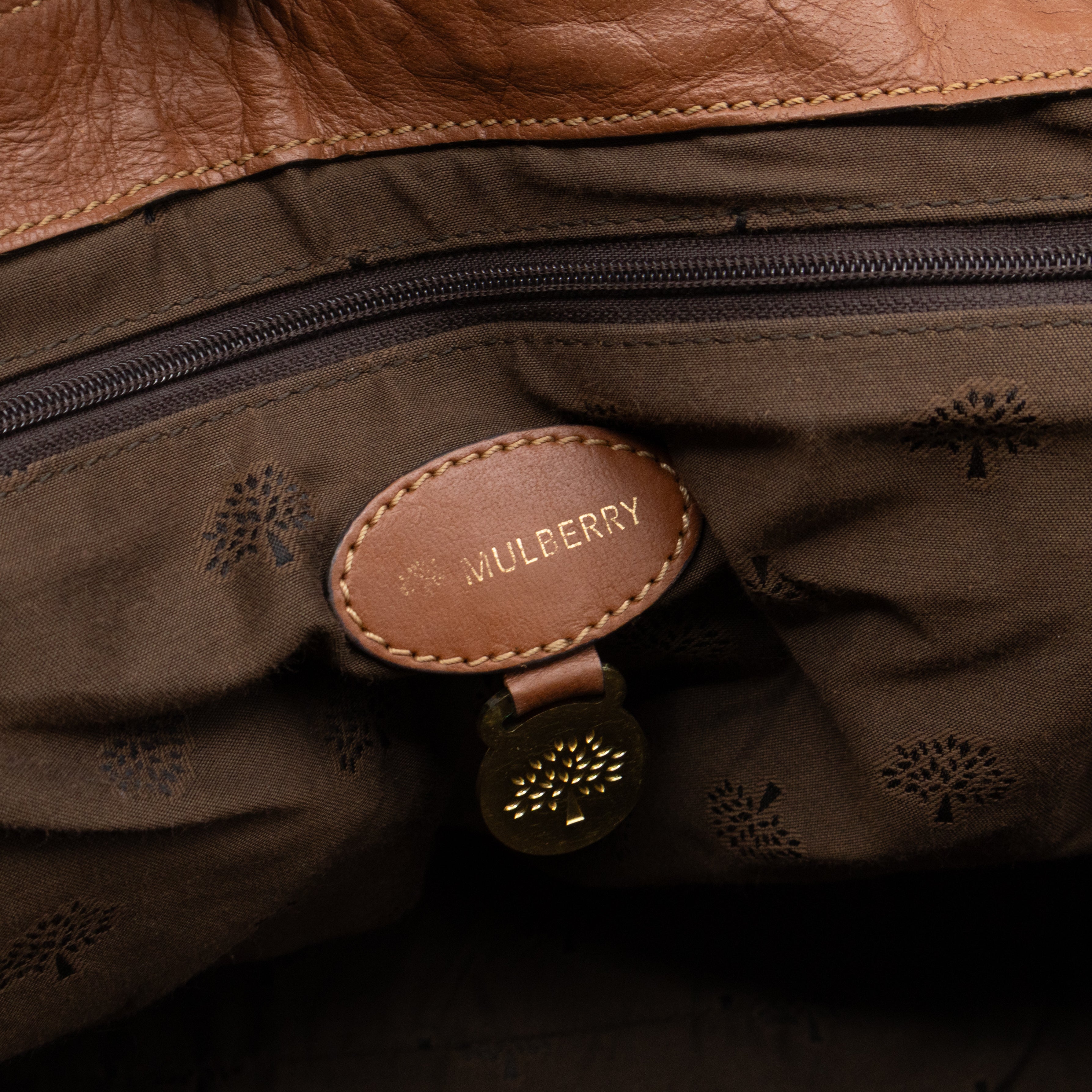 Oversized Alexa Brown Leather