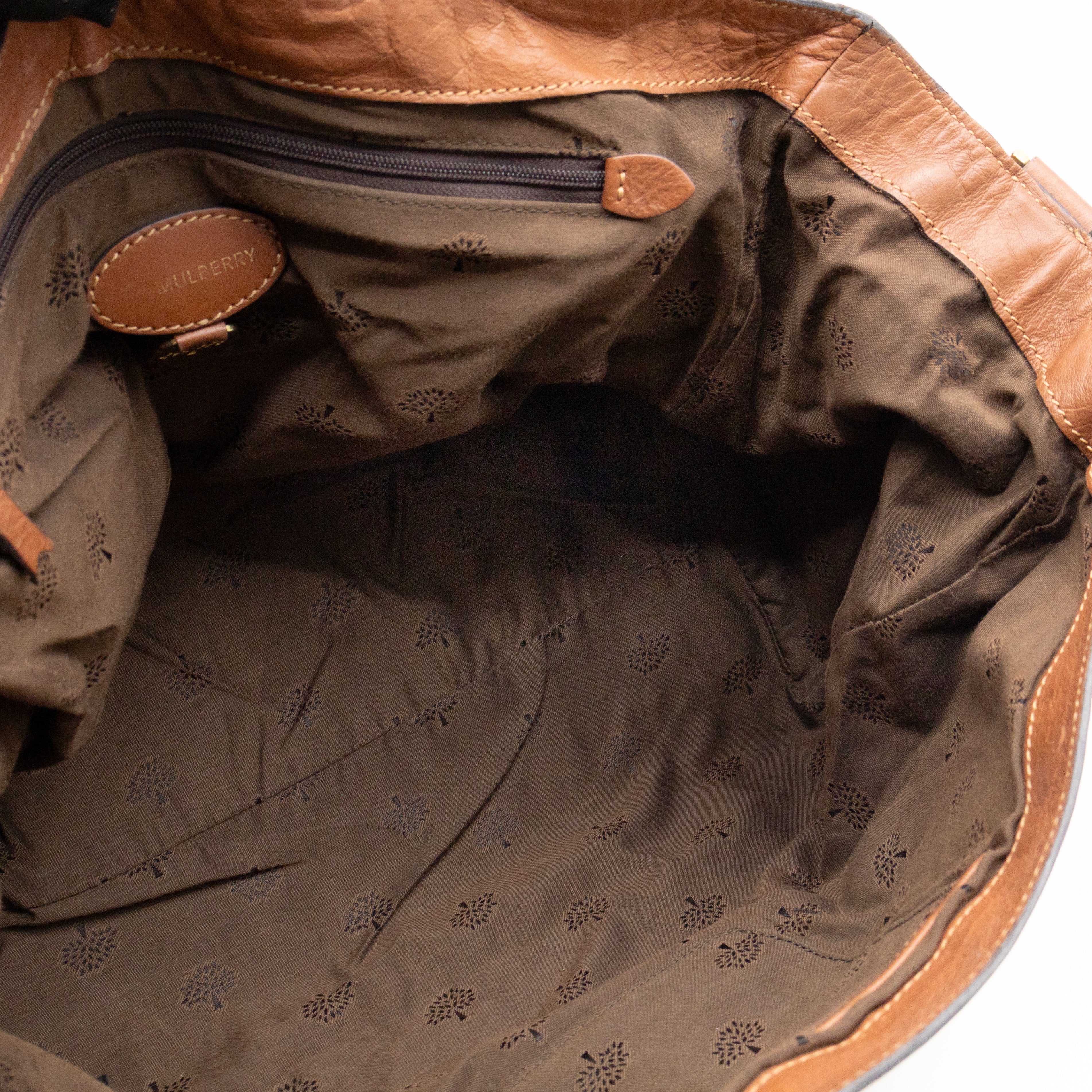 Oversized Alexa Brown Leather