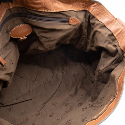 Oversized Alexa Brown Leather