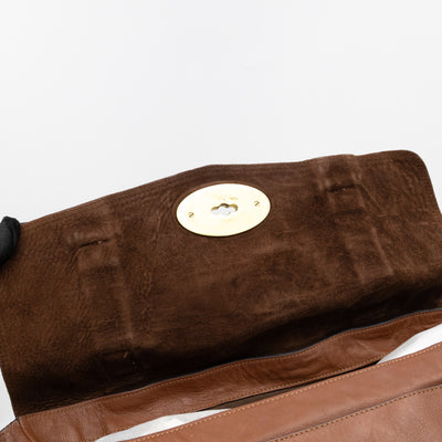 Oversized Alexa Brown Leather
