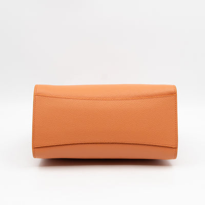 Small Iris Orange Leather