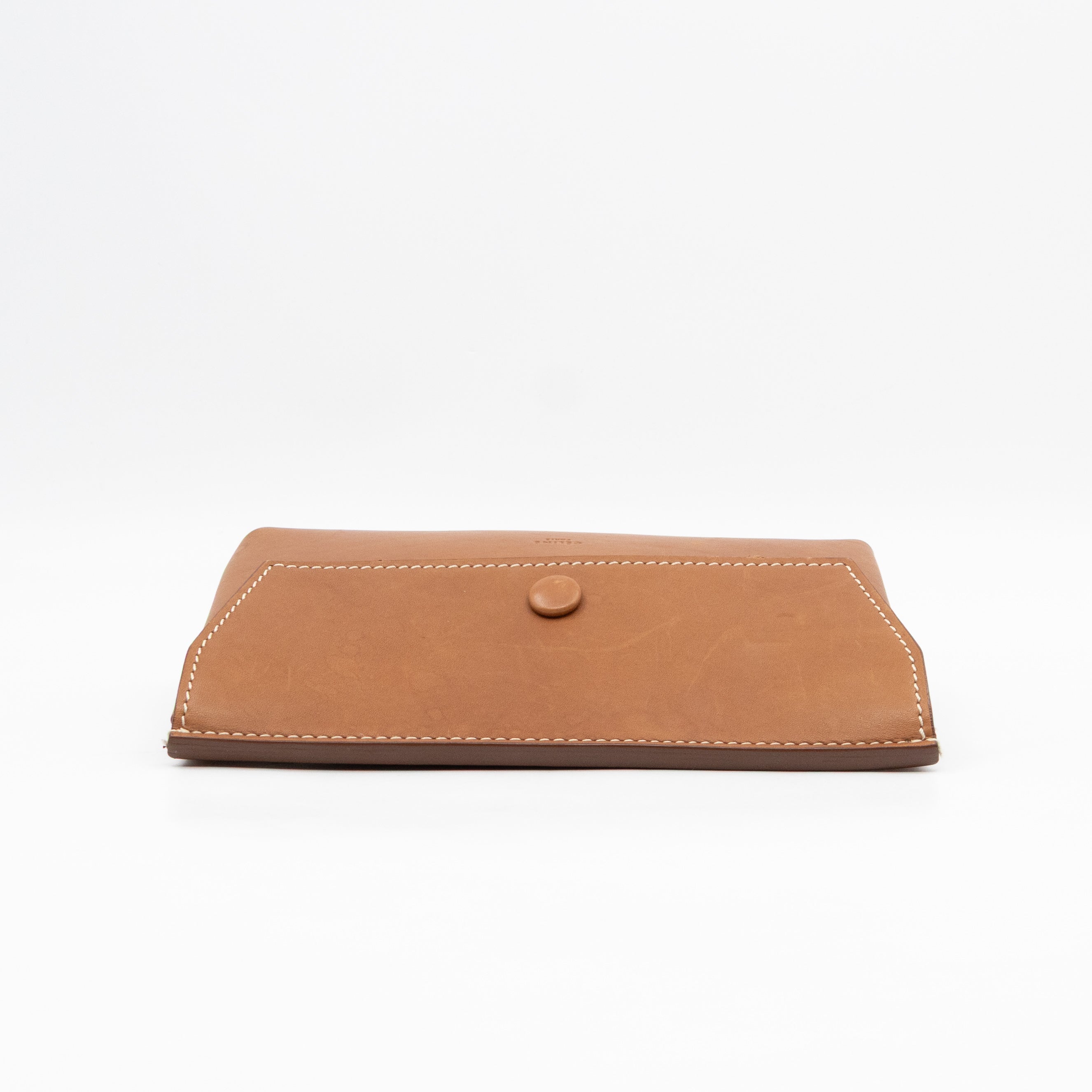 Tie Bag Pouch Camel Leather