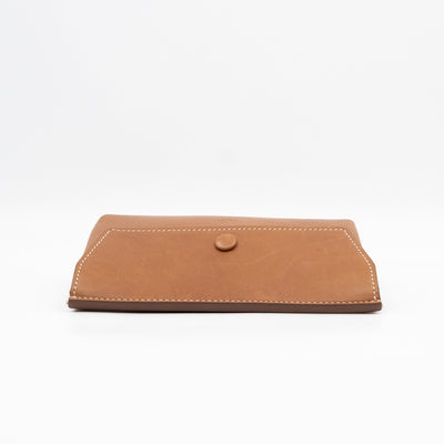 Tie Bag Pouch Camel Leather