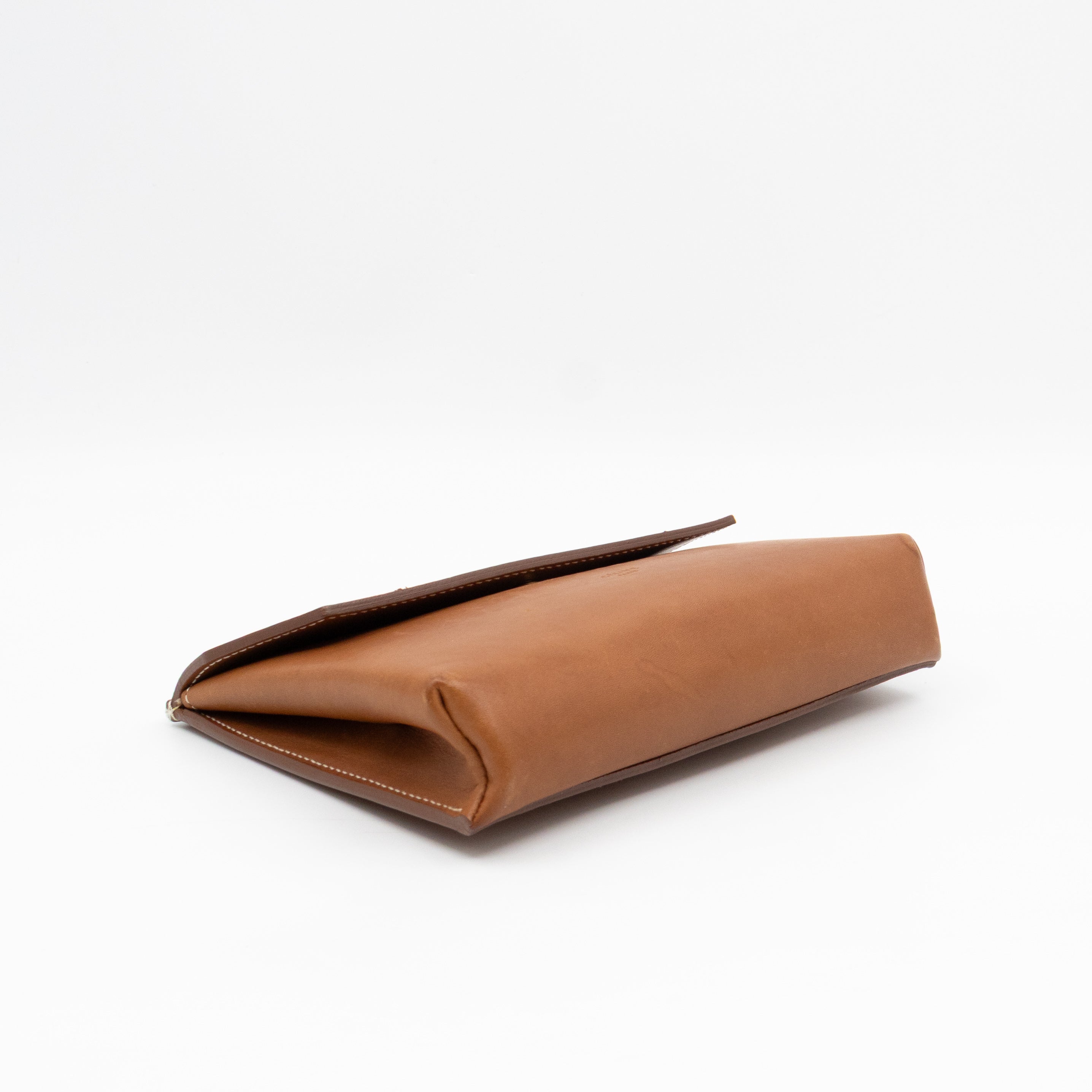 Tie Bag Pouch Camel Leather