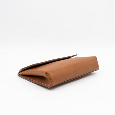 Tie Bag Pouch Camel Leather