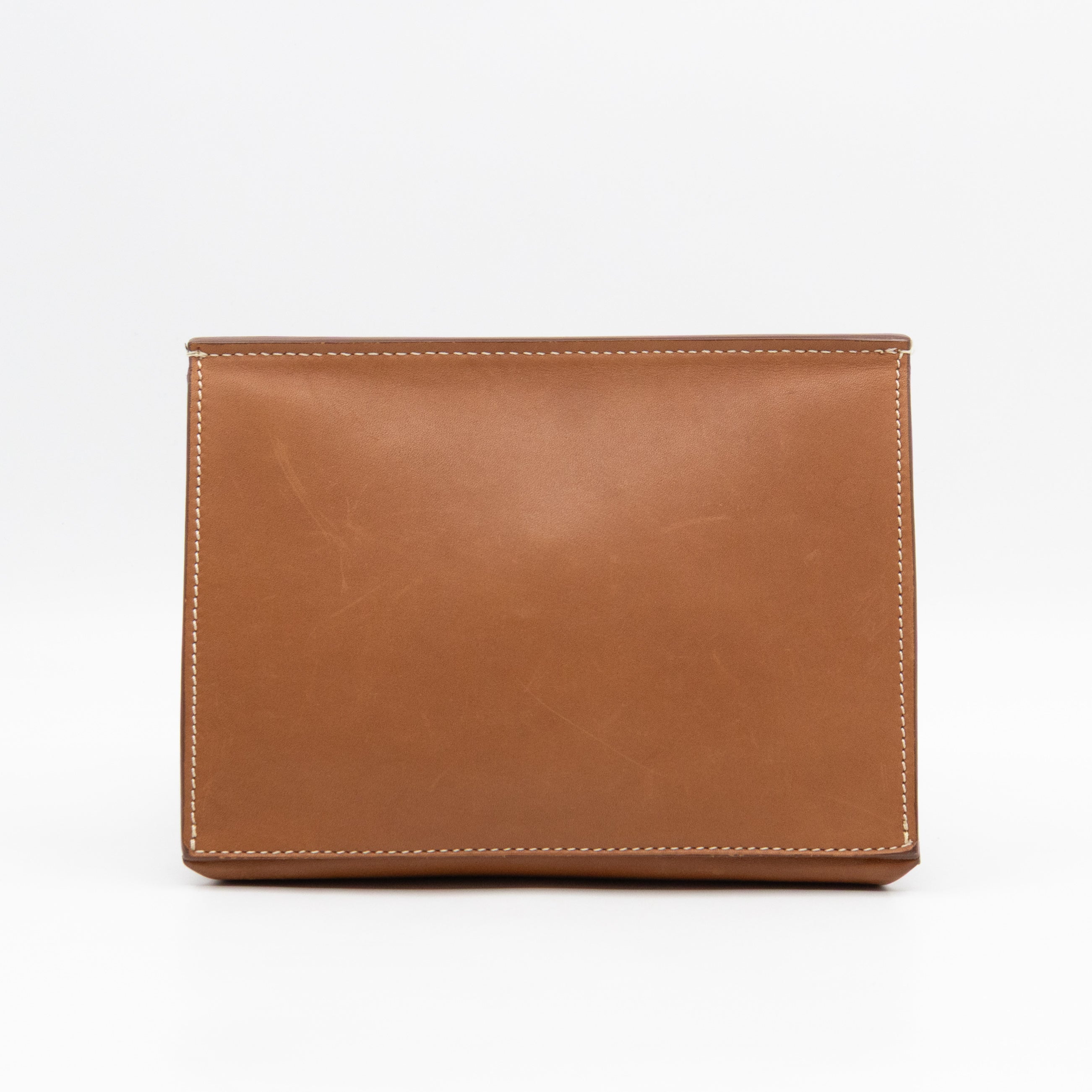 Tie Bag Pouch Camel Leather
