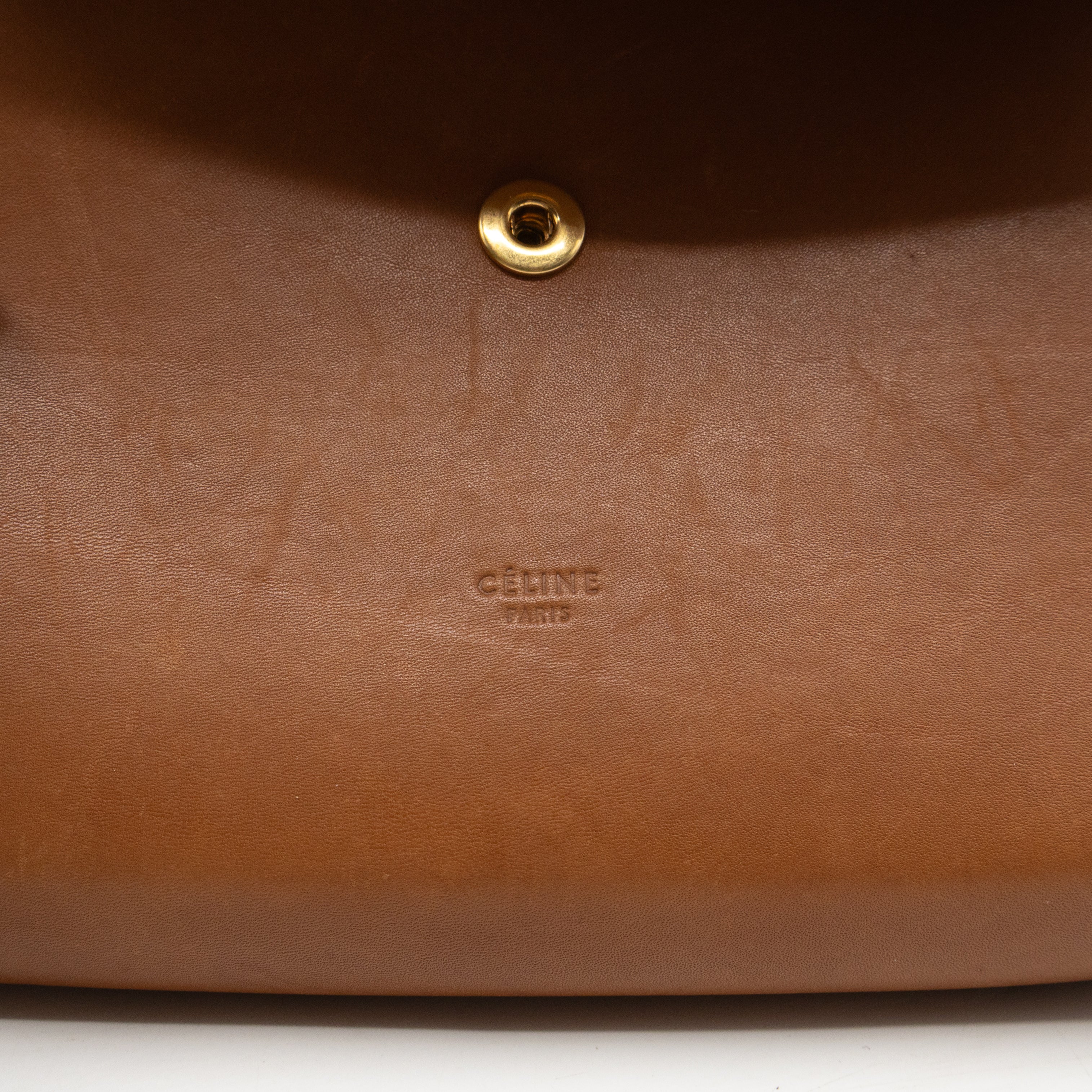 Tie Bag Pouch Camel Leather