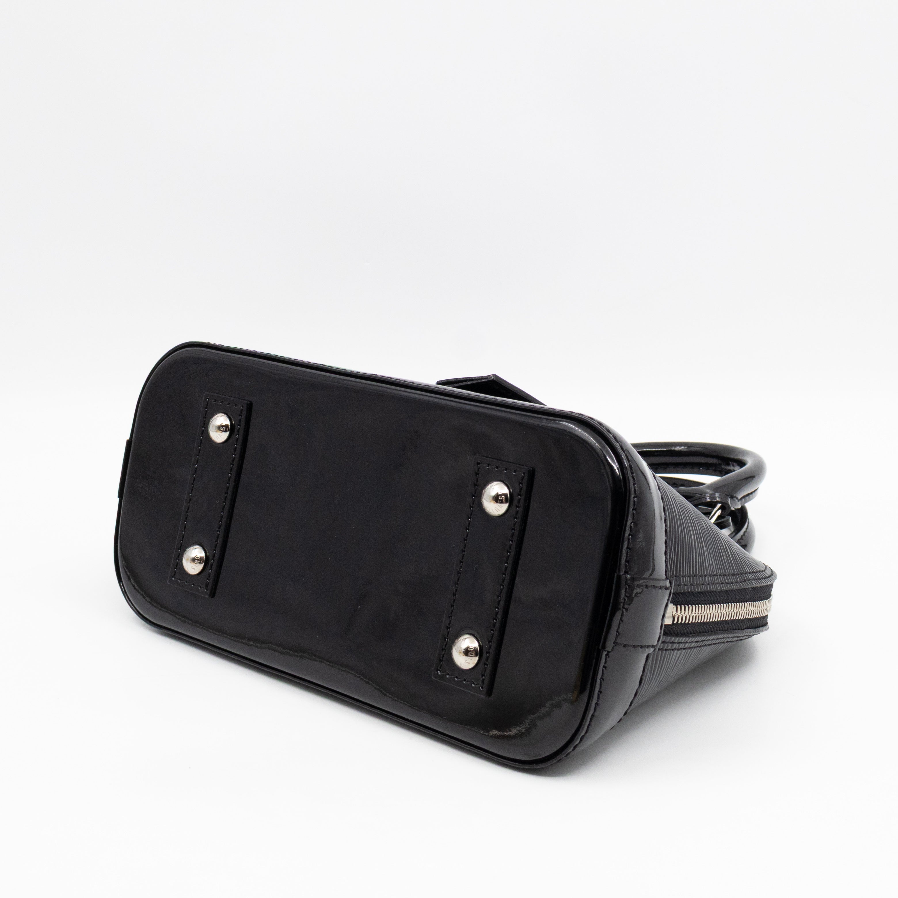 Alma BB Black Epi Electric Leather