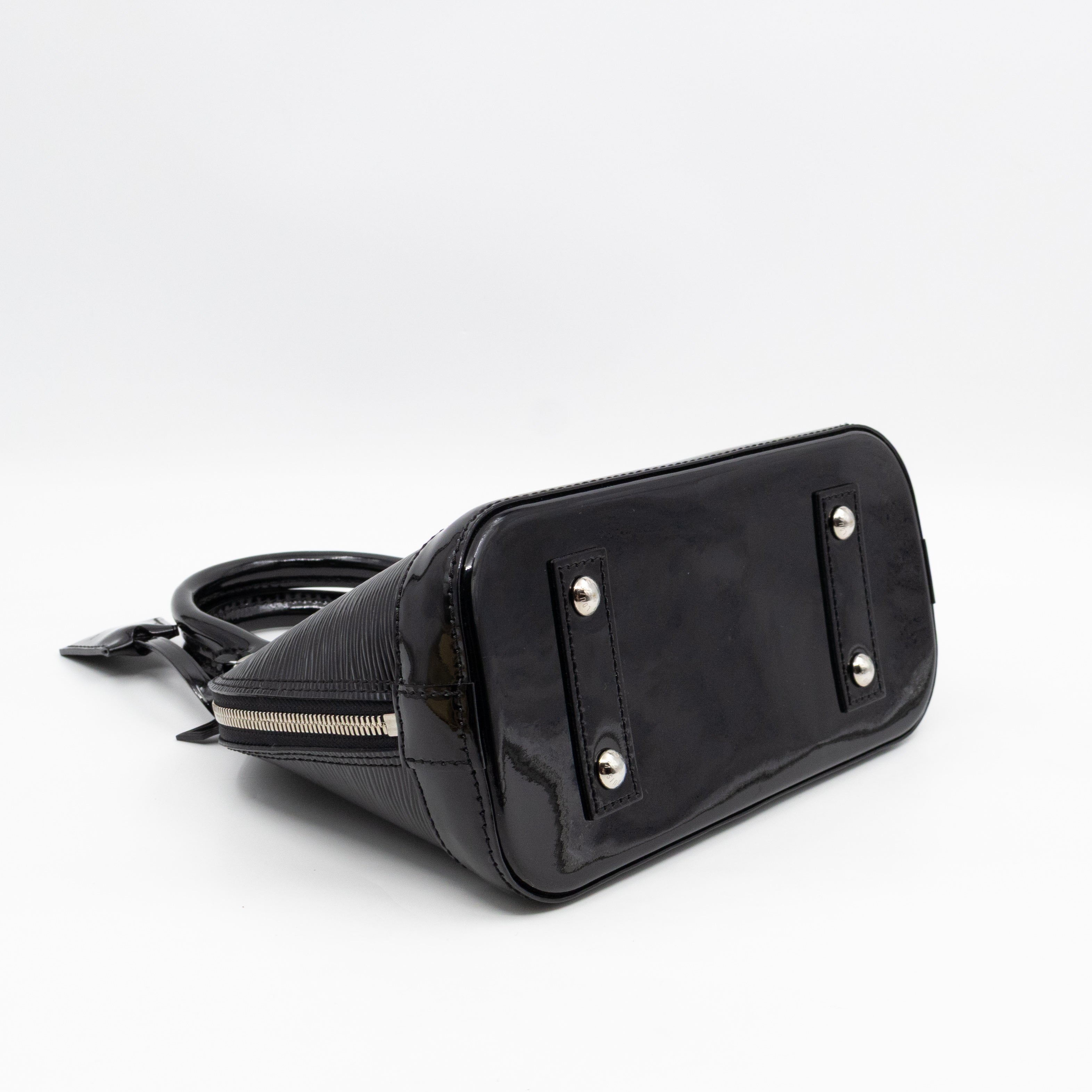 Alma BB Black Epi Electric Leather