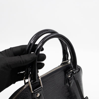 Alma BB Black Epi Electric Leather