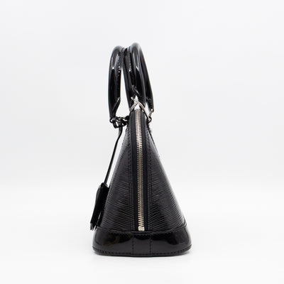 Alma BB Black Epi Electric Leather