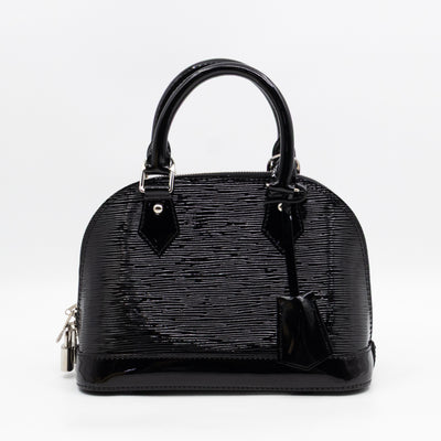 Alma BB Black Epi Electric Leather