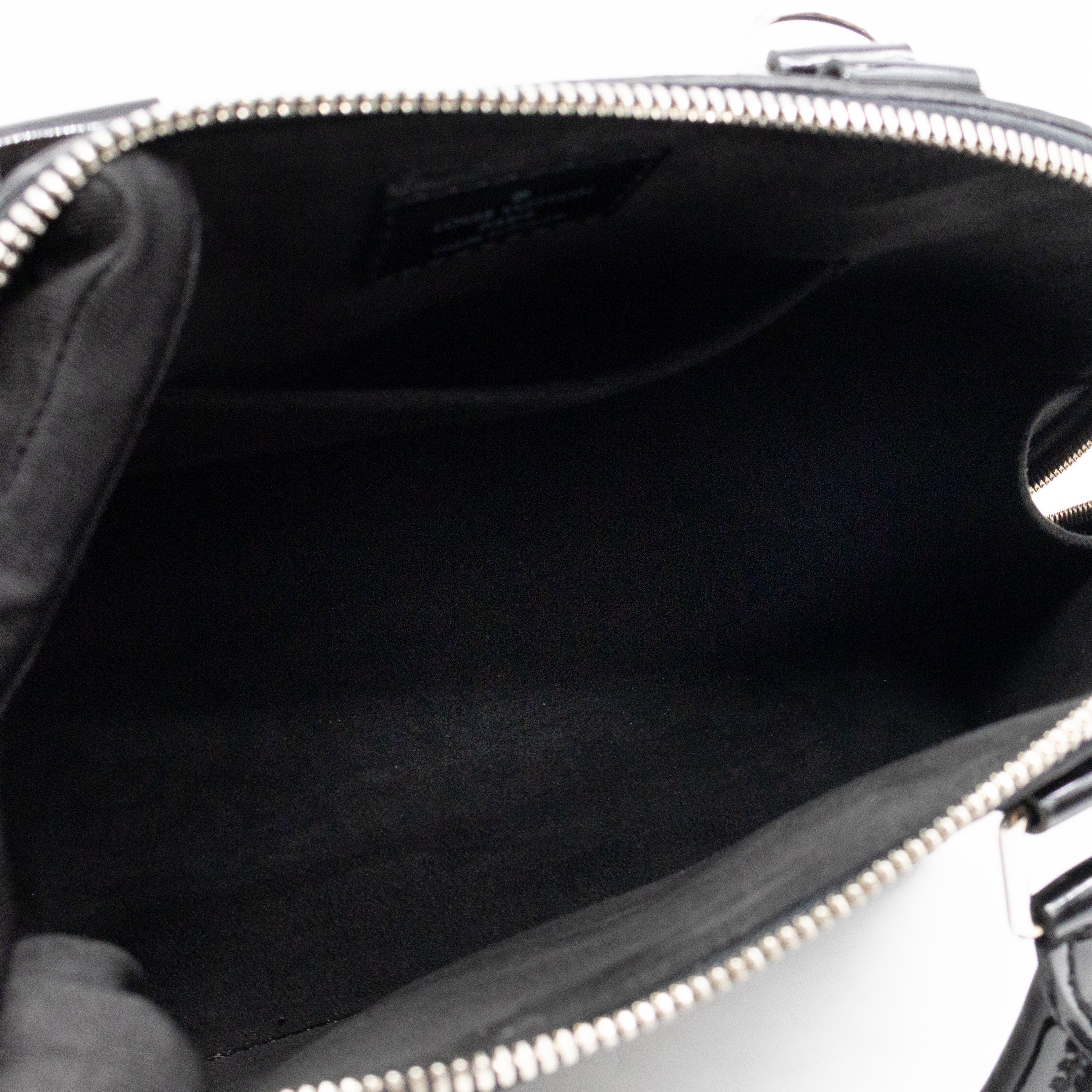 Alma BB Black Epi Electric Leather
