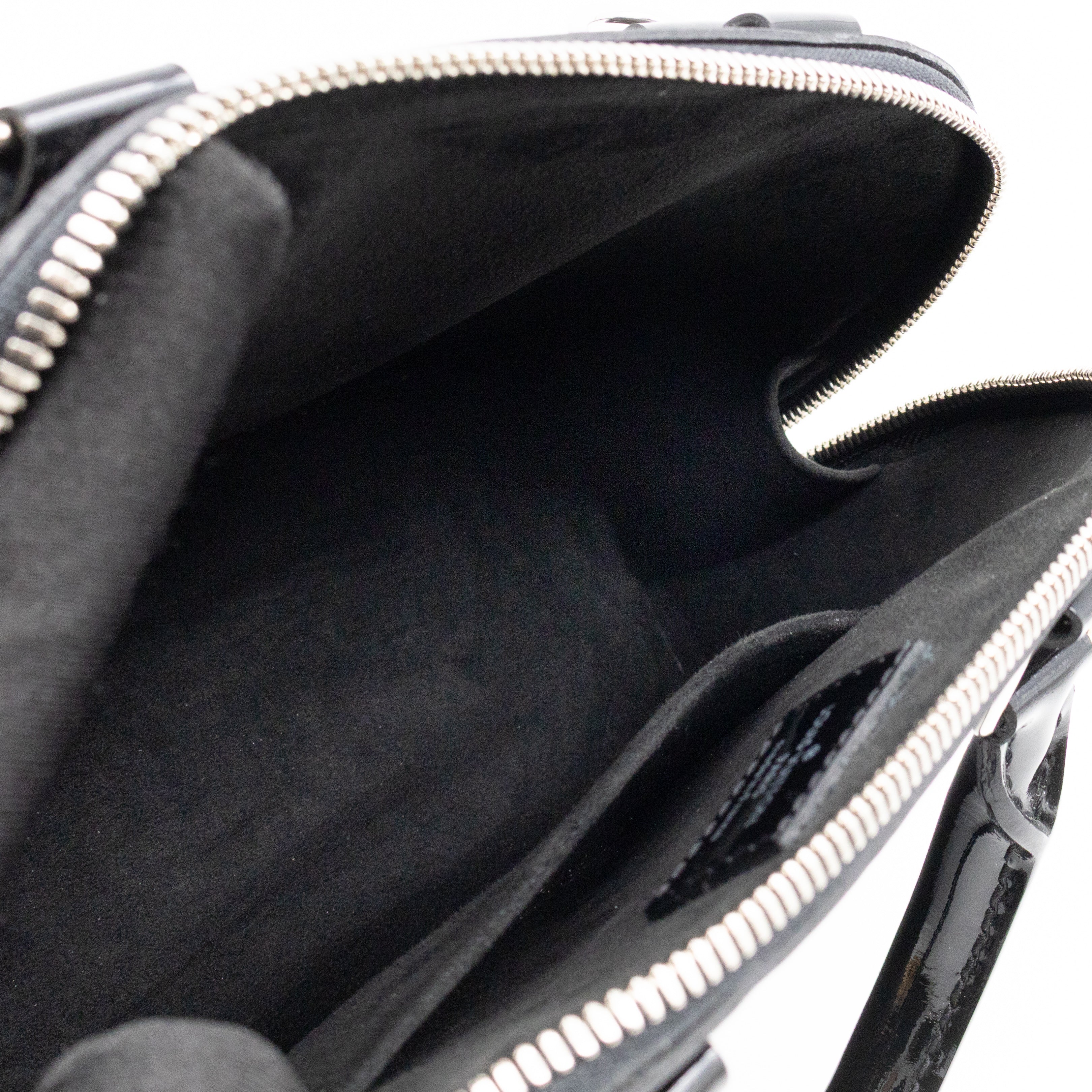Alma BB Black Epi Electric Leather