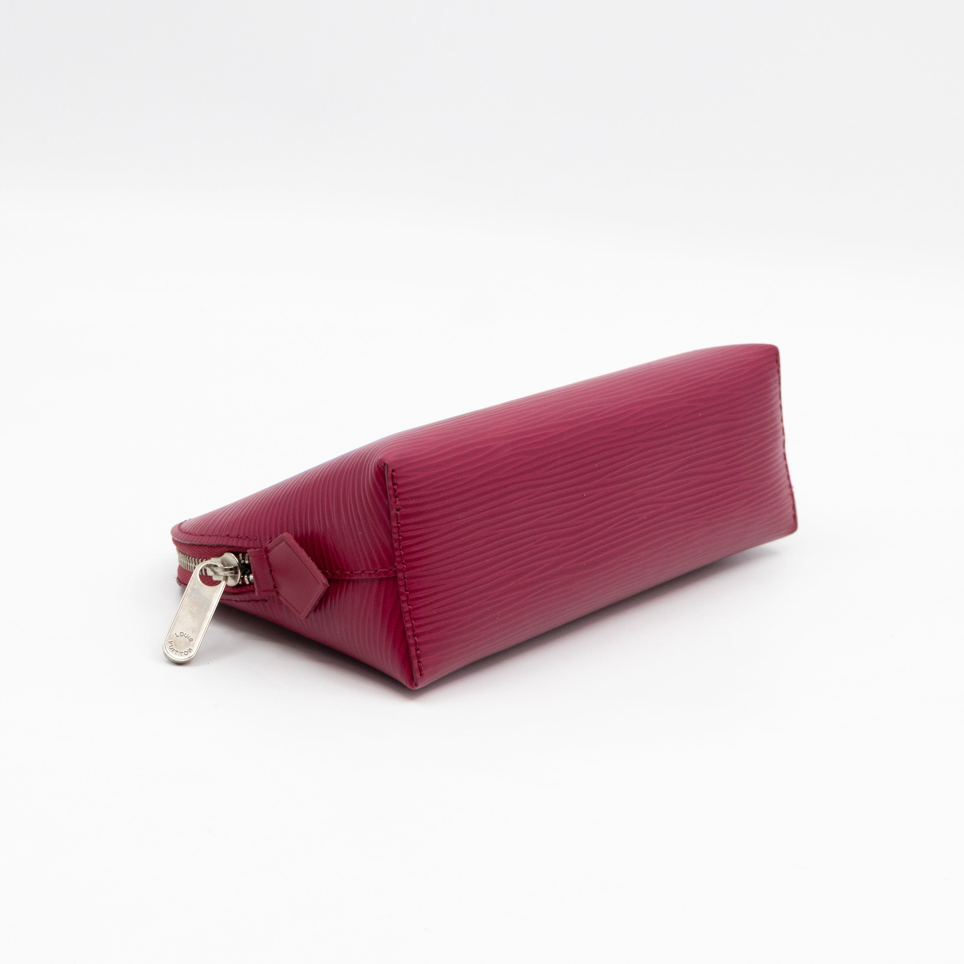 Cosmetic Pouch PM Fuchsia Epi Leather