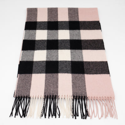 Cashmere Scarf Ash Rose Check