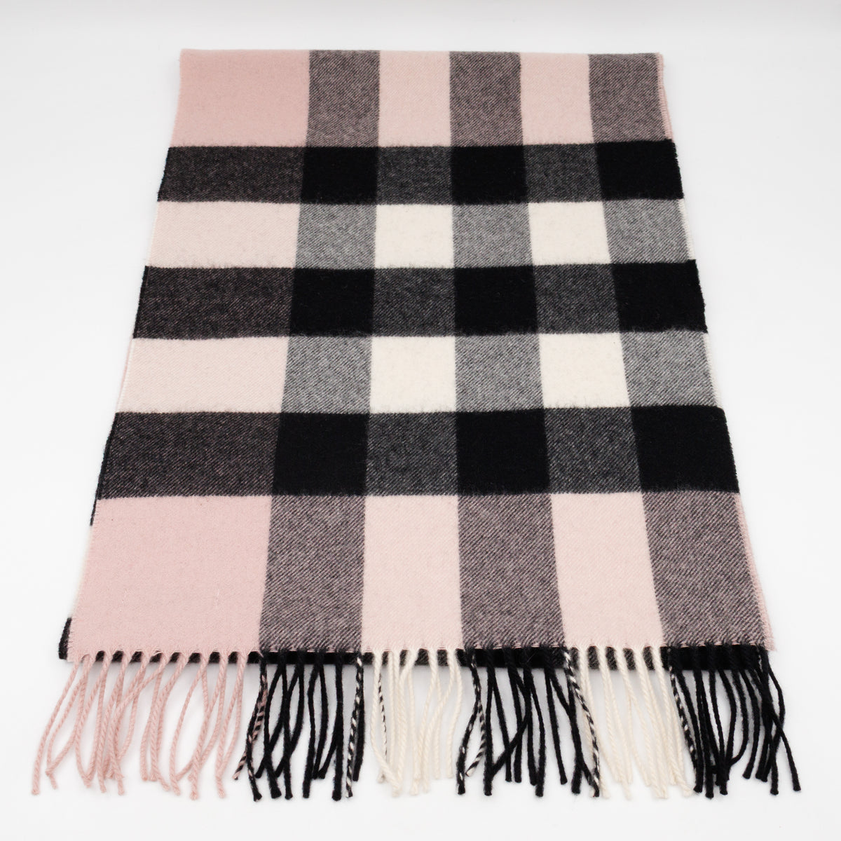 Cashmere Scarf Ash Rose Check