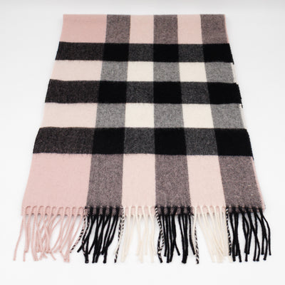 Cashmere Scarf Ash Rose Check