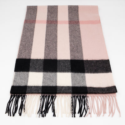 Cashmere Scarf Ash Rose Check