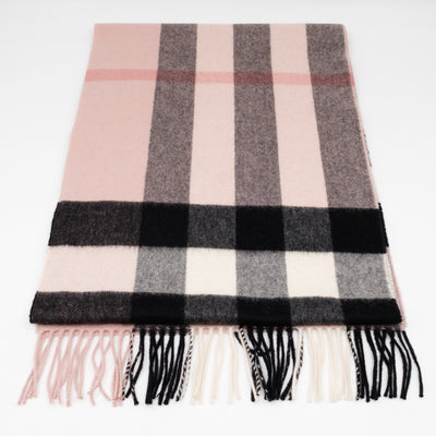 Cashmere Scarf Ash Rose Check