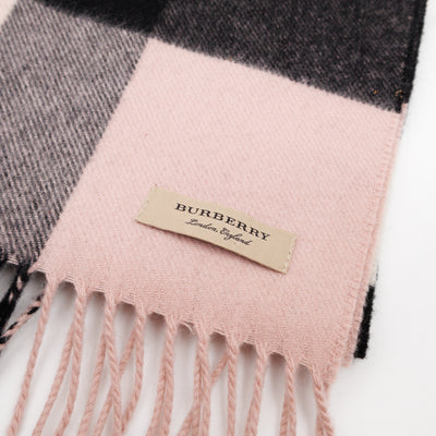 Cashmere Scarf Ash Rose Check