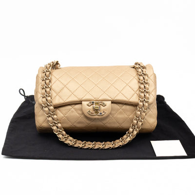 Precious Jewel Flap Bag Medium Gold Lambskin