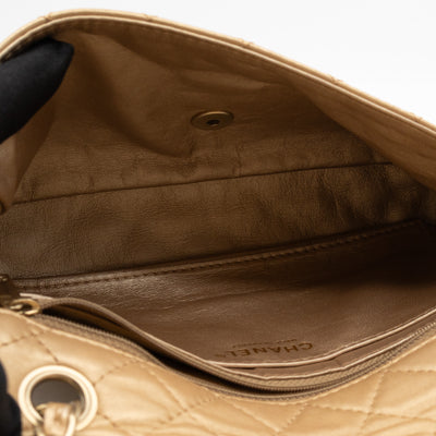 Precious Jewel Flap Bag Medium Gold Lambskin