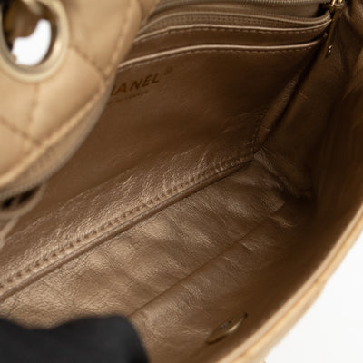 Precious Jewel Flap Bag Medium Gold Lambskin