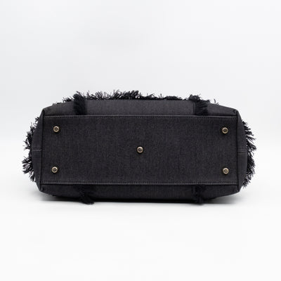 D-Light Tote Bag Embellished Black & Grey Denim