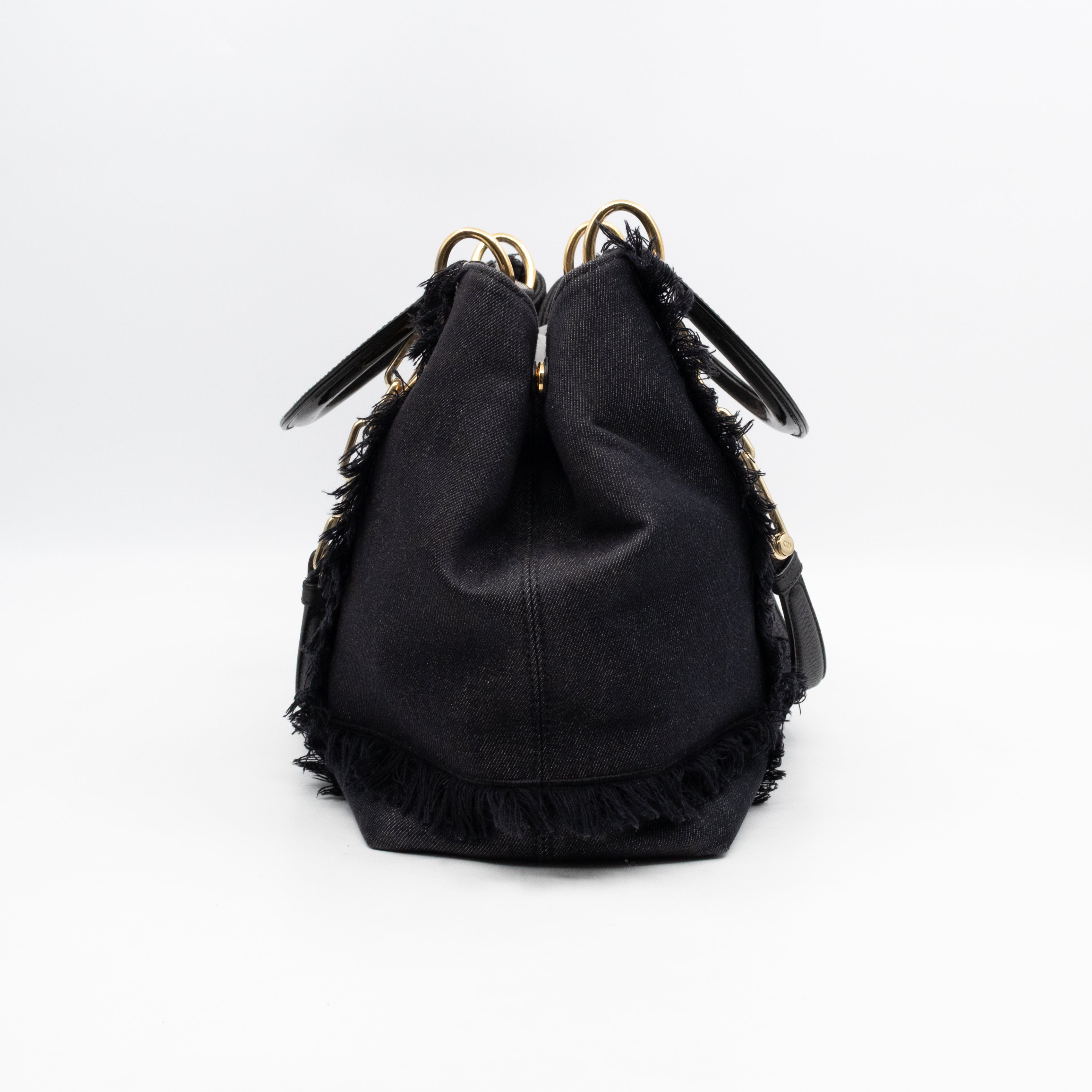 D-Light Tote Bag Embellished Black & Grey Denim