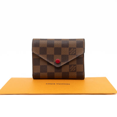 Victorine Wallet Damier Ebene Fuchsia