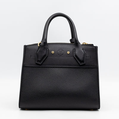 City Steamer PM Black Leather
