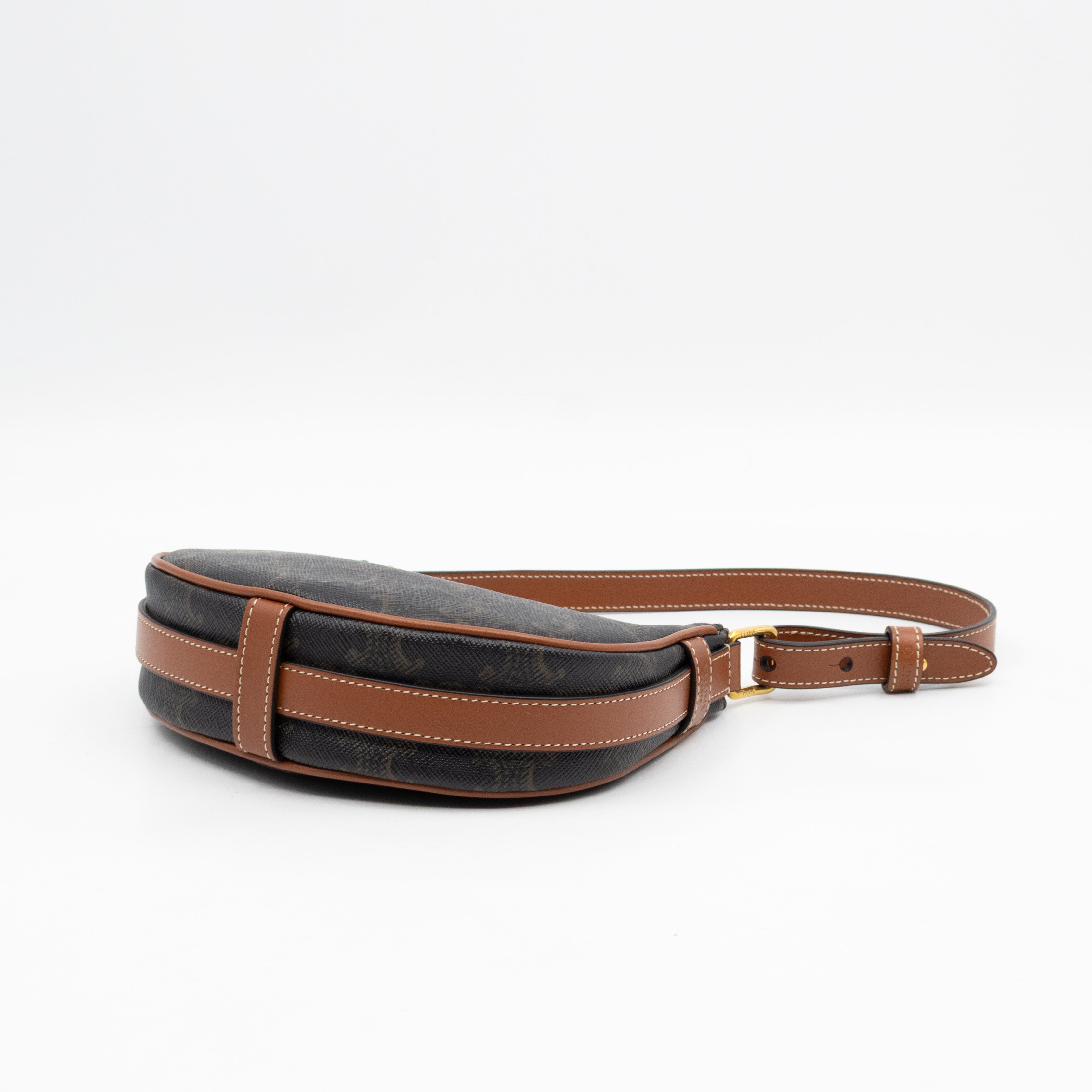Mini Ava Bag Triomphe Canvas Tan Calfskin Leather