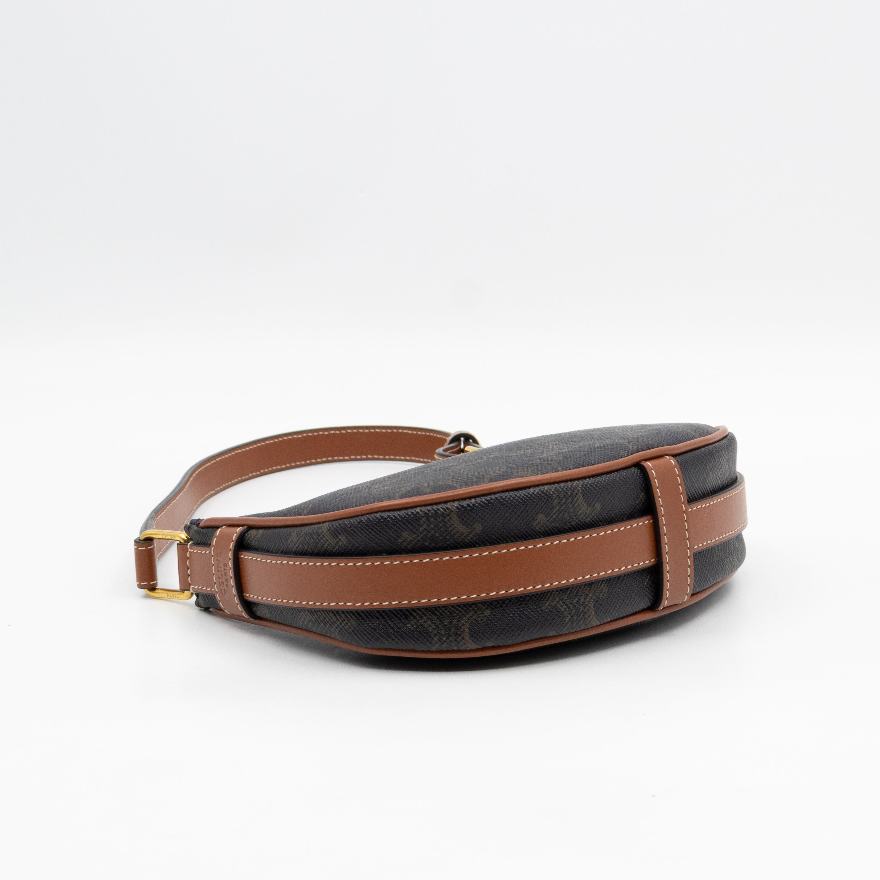 Mini Ava Bag Triomphe Canvas Tan Calfskin Leather
