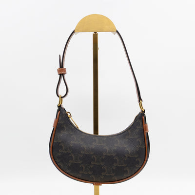 Mini Ava Bag Triomphe Canvas Tan Calfskin Leather