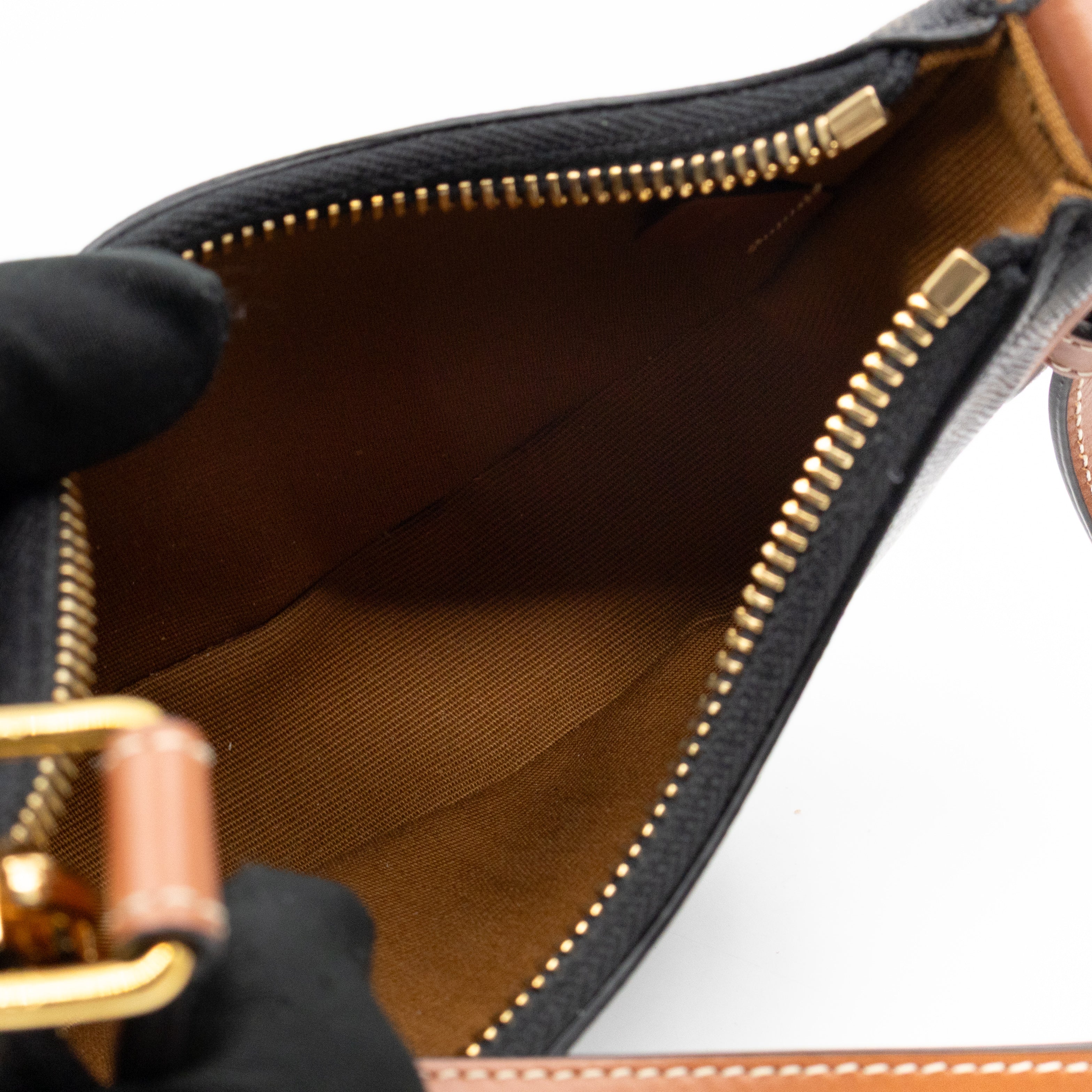 Mini Ava Bag Triomphe Canvas Tan Calfskin Leather