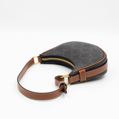 Mini Ava Bag Triomphe Canvas Tan Calfskin Leather