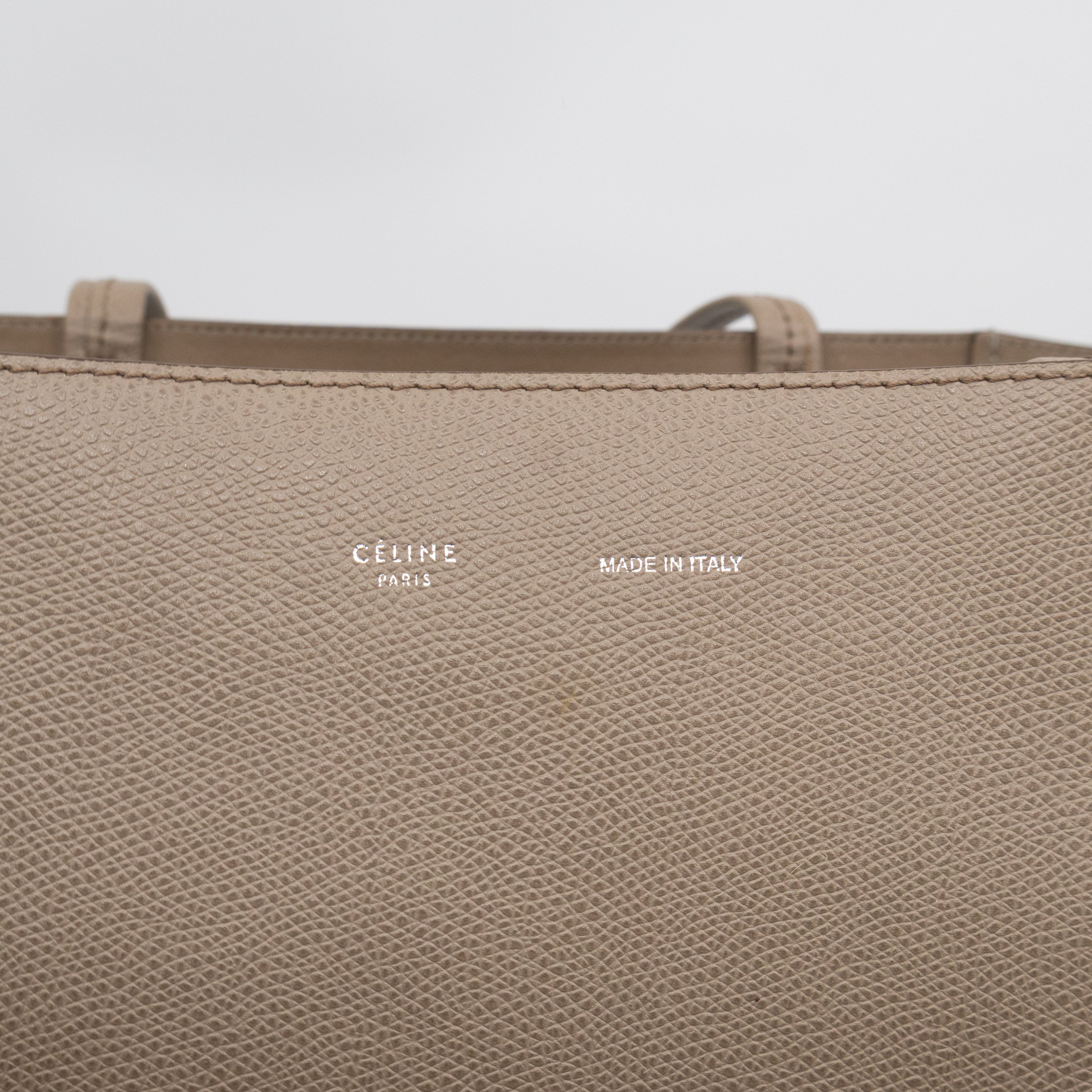 Cabas Phantom Tote Grey Leather