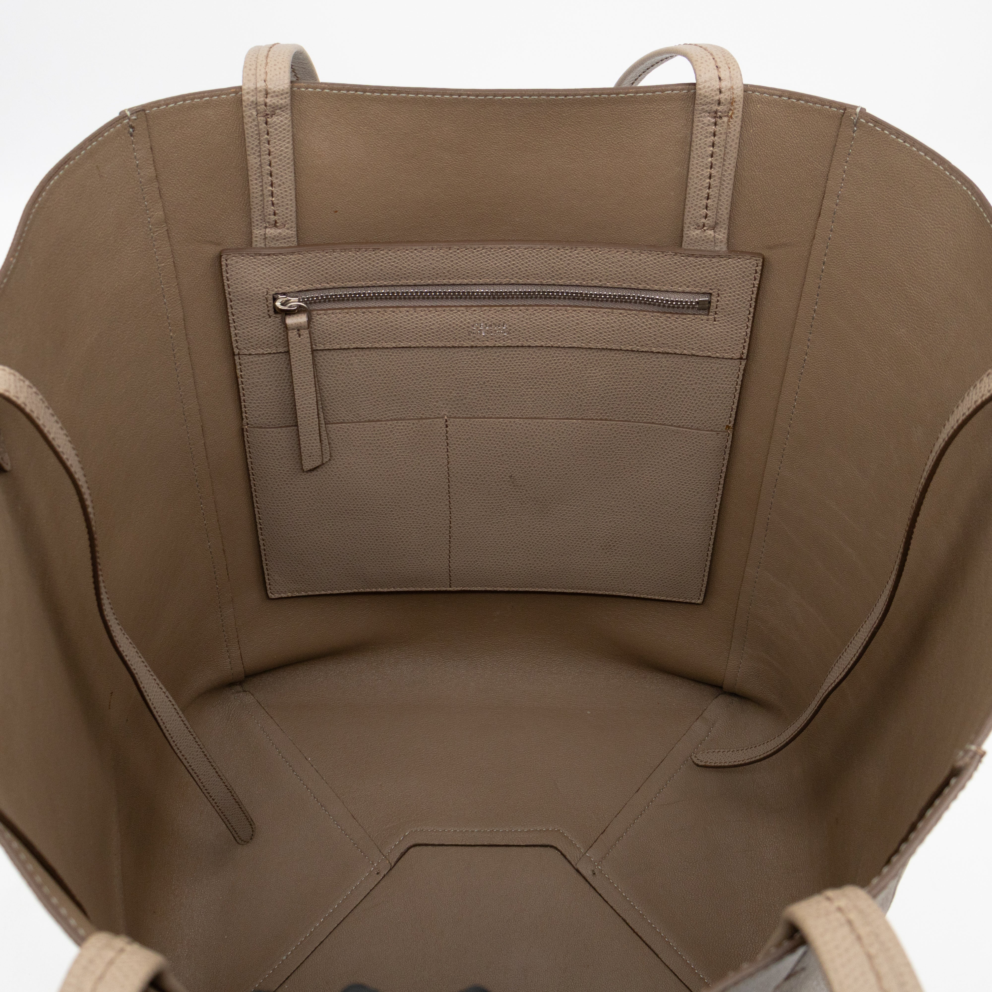 Cabas Phantom Tote Grey Leather
