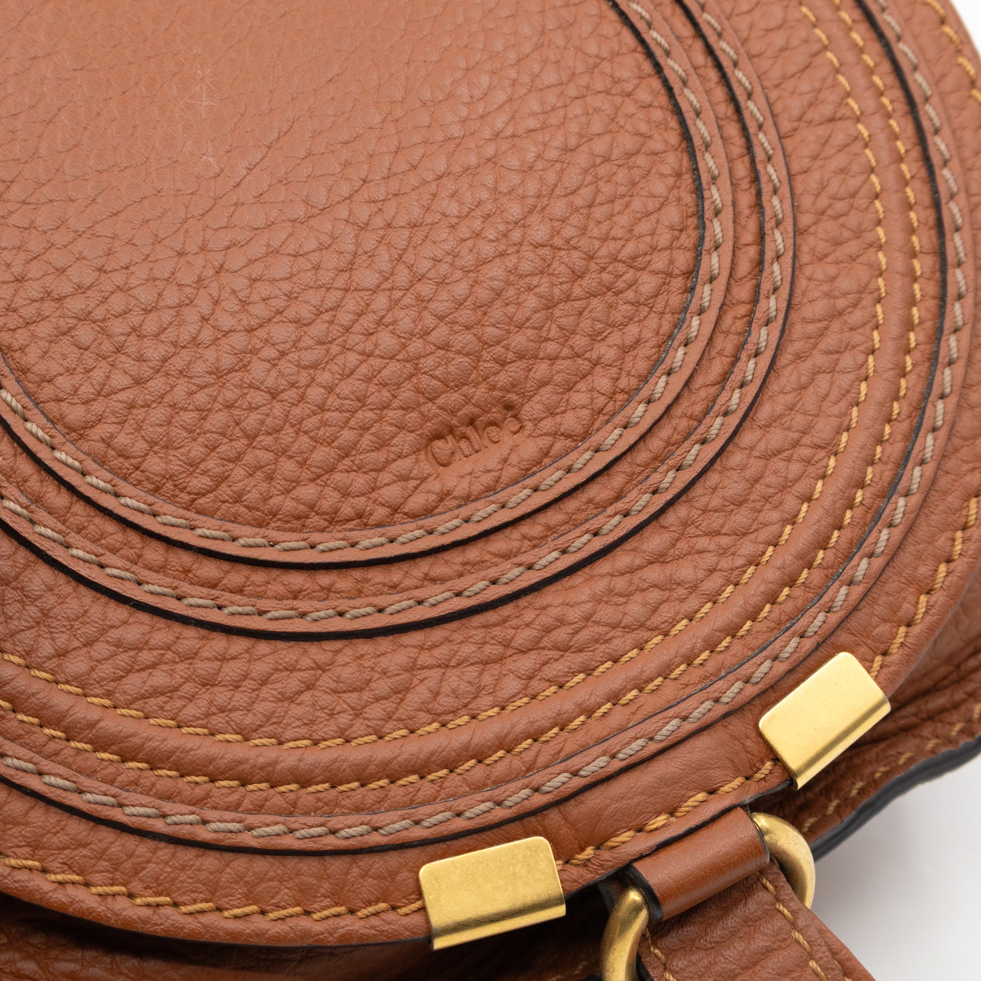 Marcie Mini Crossbody Bag Brown Leather
