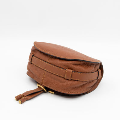 Marcie Mini Crossbody Bag Brown Leather