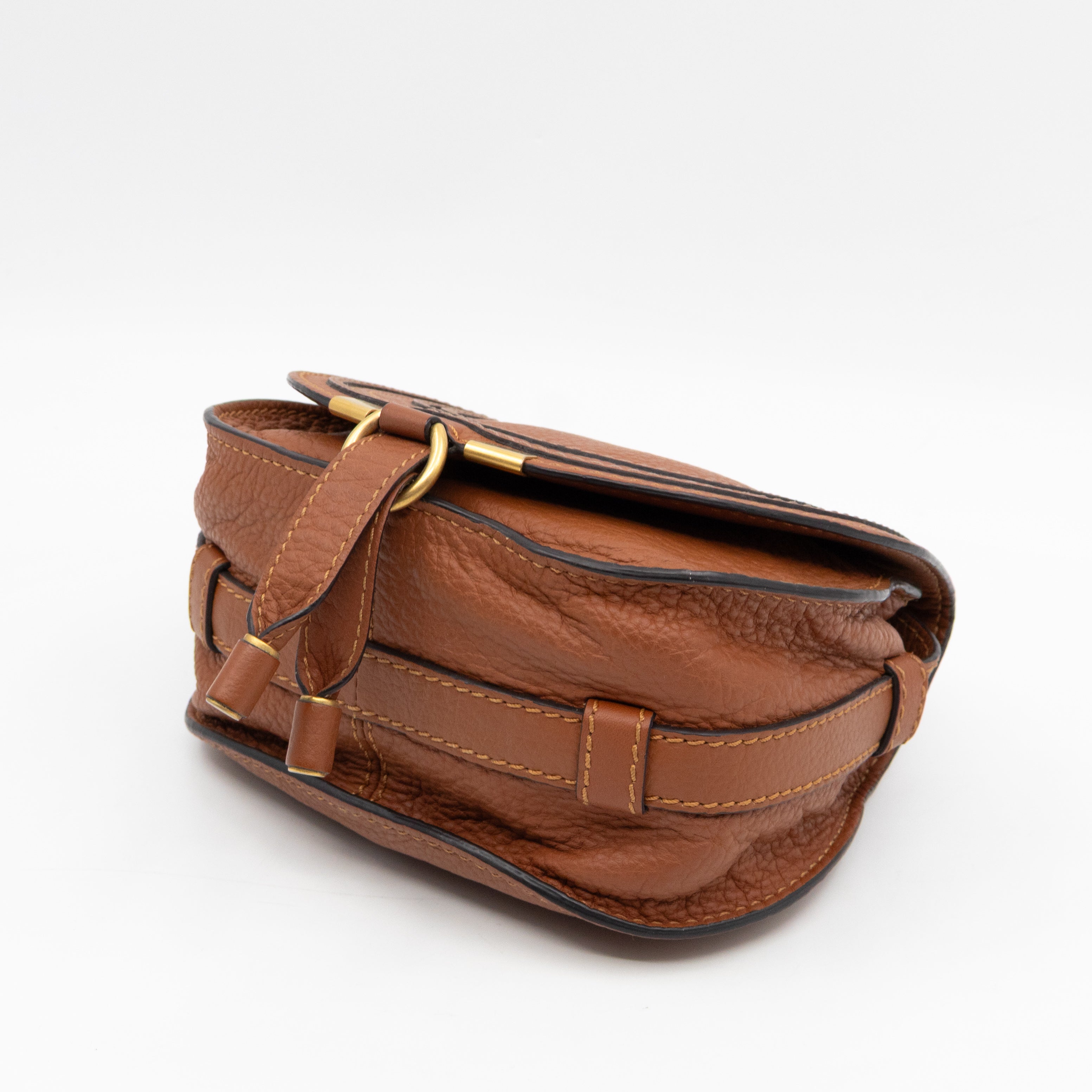 Marcie Mini Crossbody Bag Brown Leather