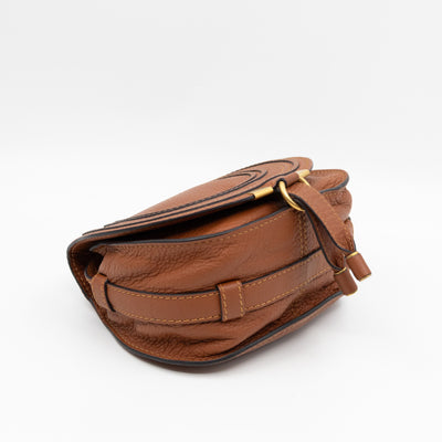 Marcie Mini Crossbody Bag Brown Leather