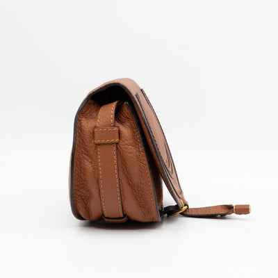Marcie Mini Crossbody Bag Brown Leather