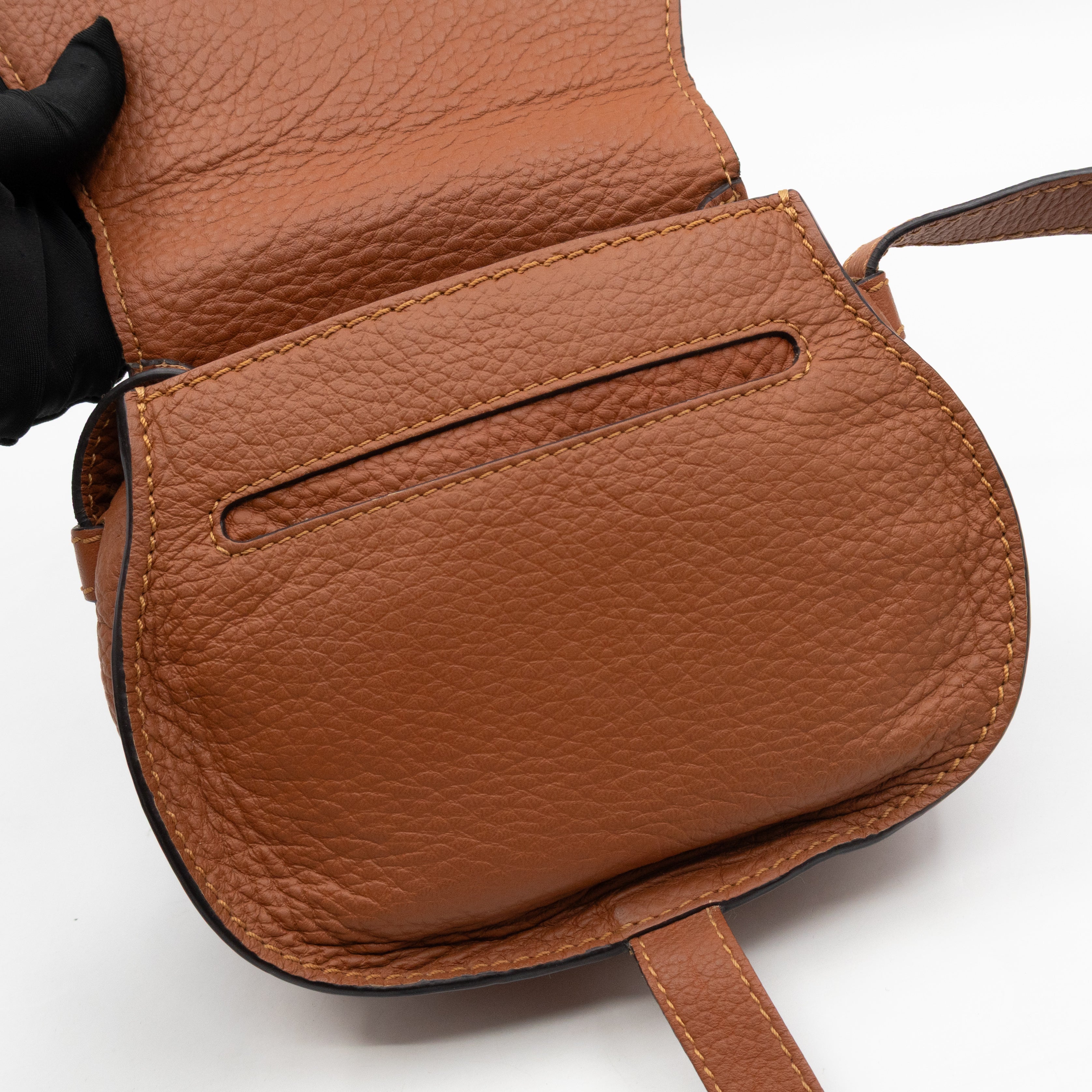 Marcie Mini Crossbody Bag Brown Leather