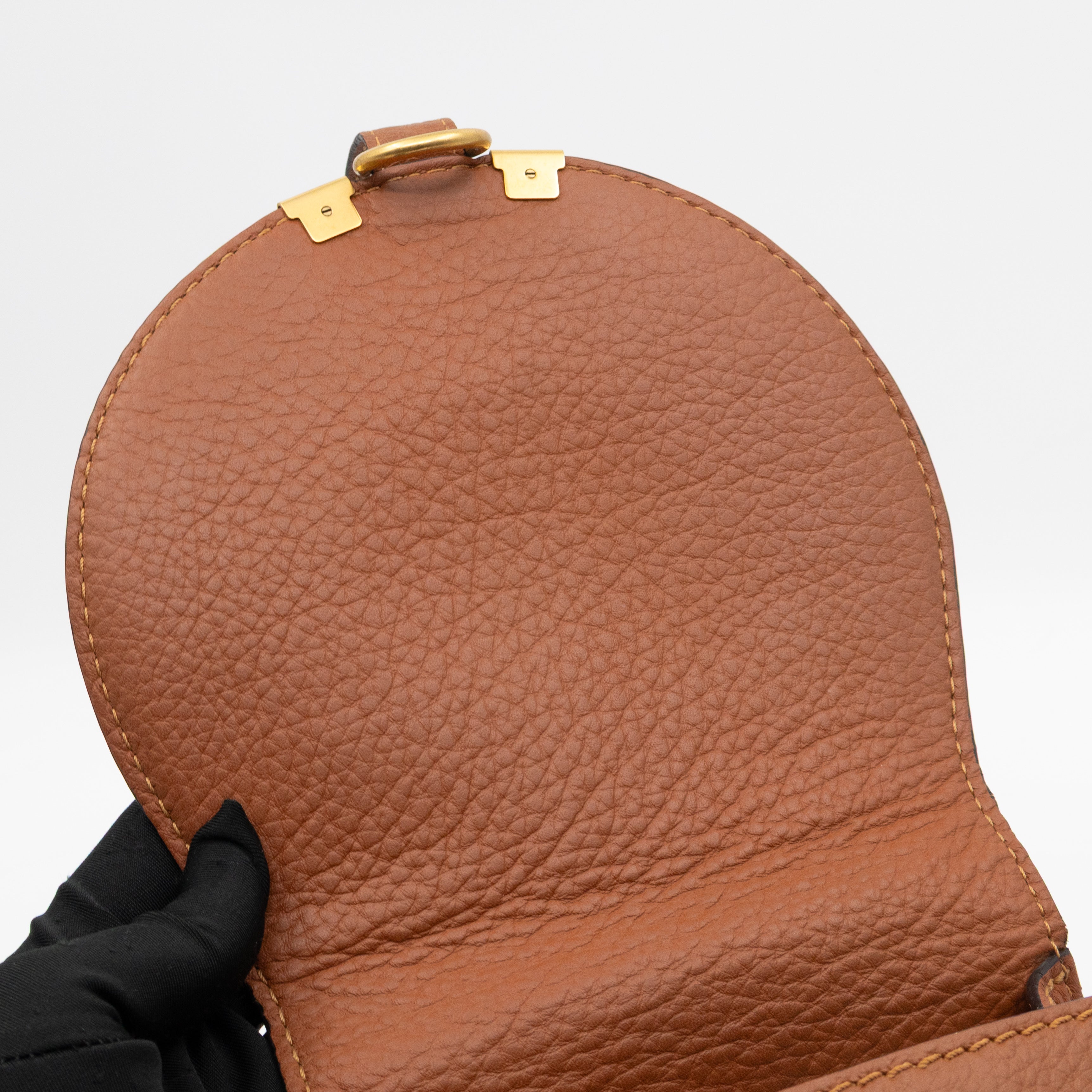 Marcie Mini Crossbody Bag Brown Leather