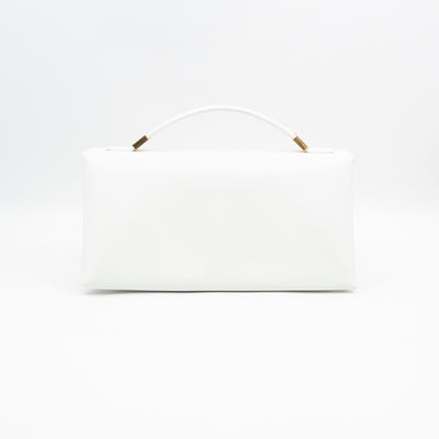 Prisma Padded Shoulder Bag White Leather
