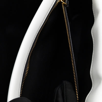 Prisma Padded Shoulder Bag White Leather